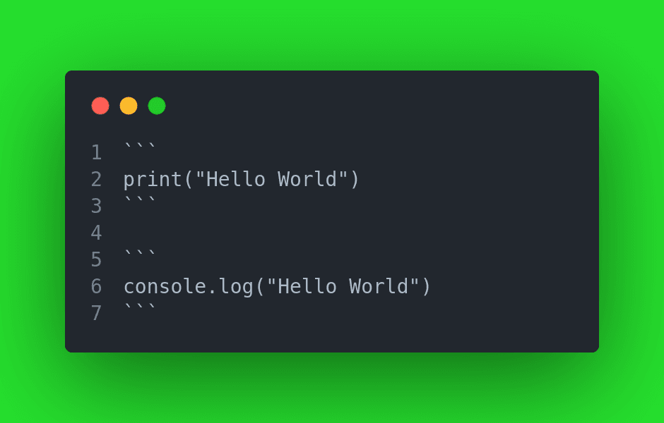 Markdown Code Blocks