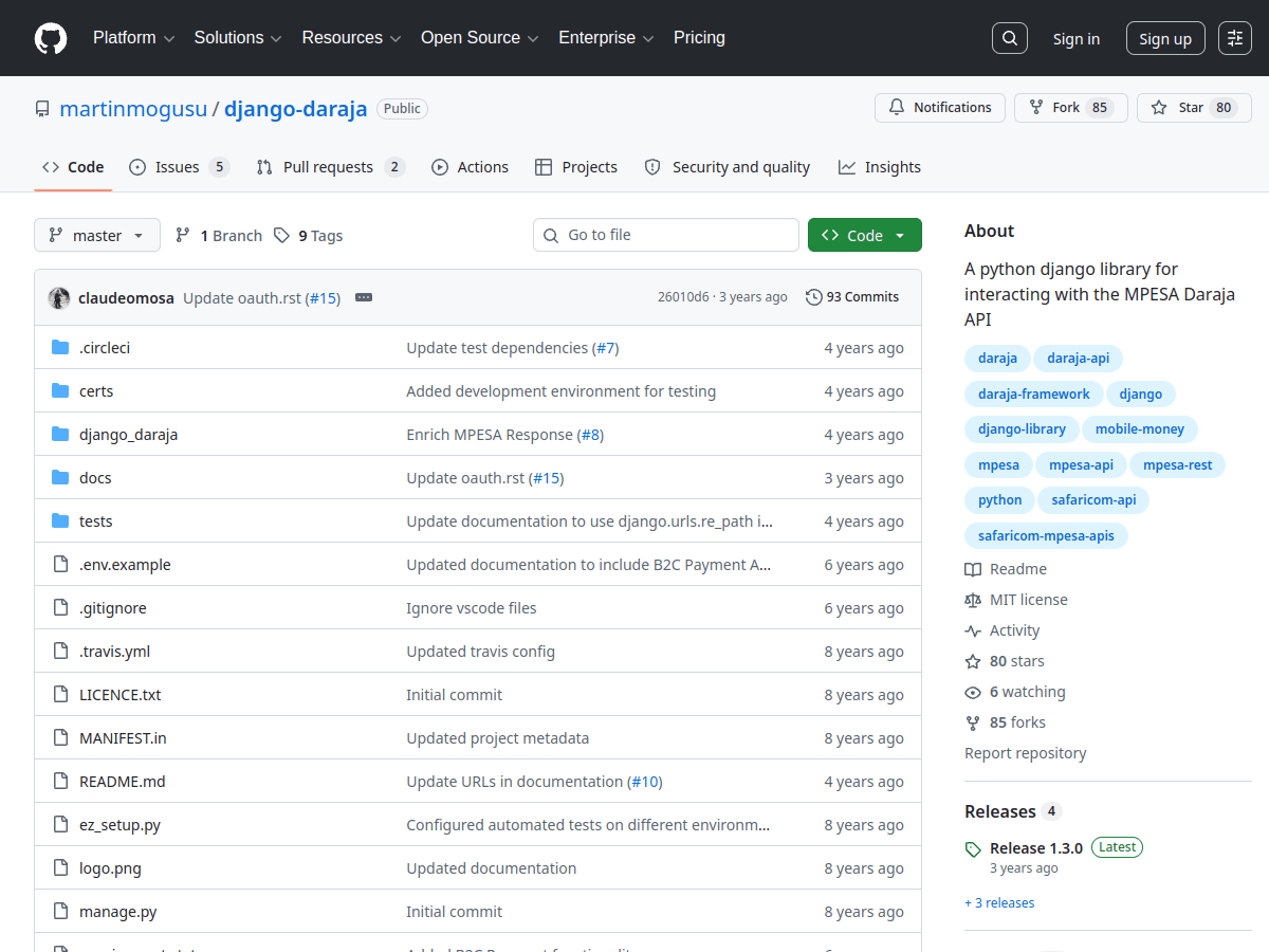 martinmogusu/django-daraja repository on GitHub
