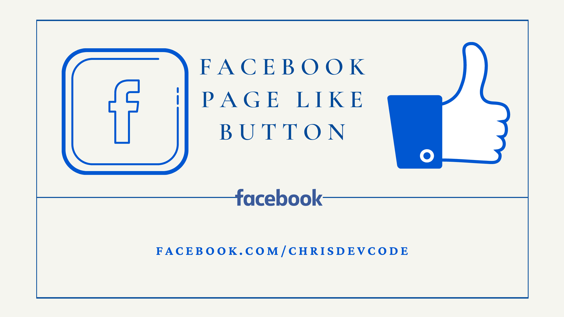 Facebook Page Like Button