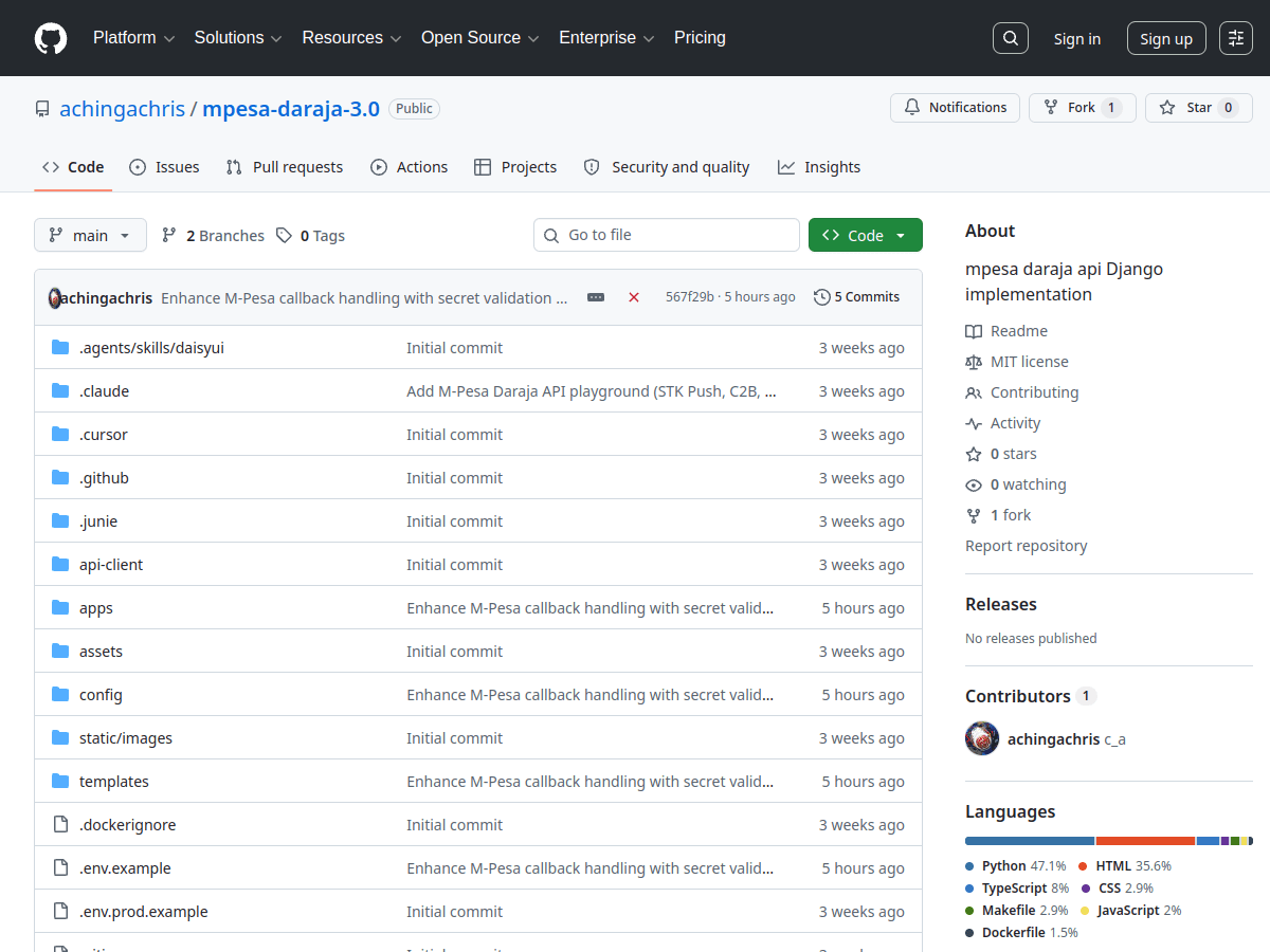 achingachris/mpesa-daraja-3.0 Daraja playground repository