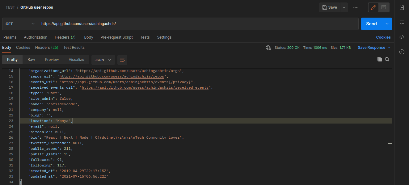 Postman Screenshot