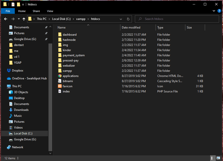 Xampp htdocs